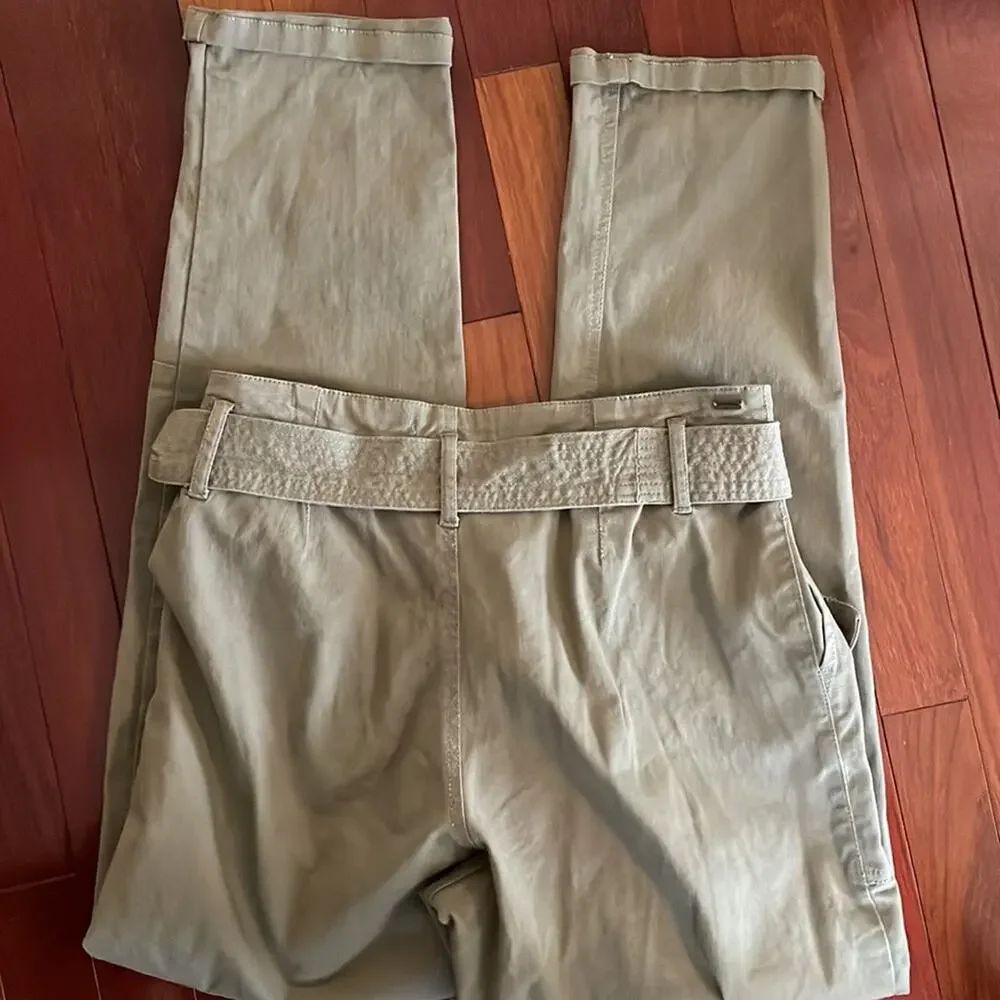 NEW O'Neill Dillon Woven Pants Green Cargo Cuffed Belted Preppy Summer Vacation